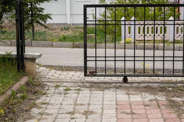 Närbild Stängseldörr — Stockfoto