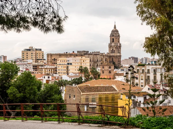 Paisaje Ciudad Málaga España Con Majestuosos Castillos — Foto de Stock