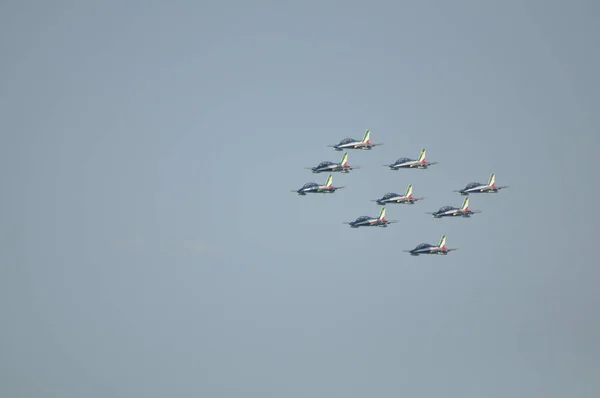 Pesaro Italy August 2016 Tricolor Arrows Italian Acrobatic Patrol Air — 图库照片