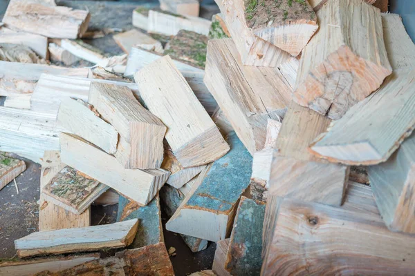 Dřevěné Bedny Klády Farmě — Stock fotografie