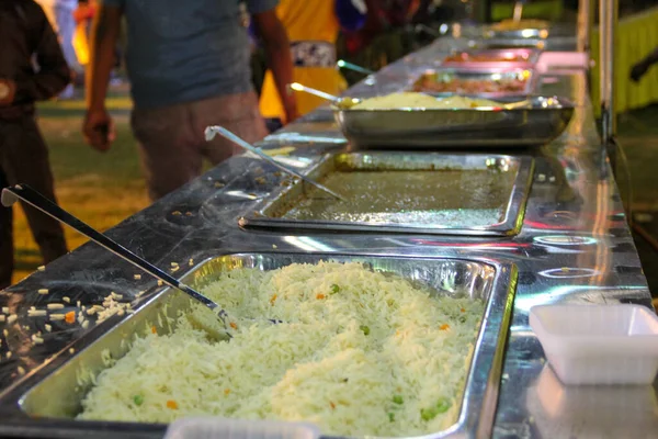 Een Selectieve Focus Schoot Traditionele Indiase Gerechten Het Restaurant — Stockfoto