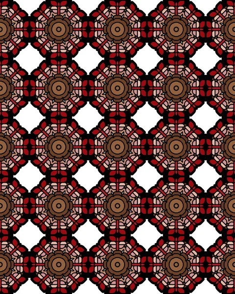 Een Geometrisch Naadloos Tegelpatroon Rood — Stockfoto