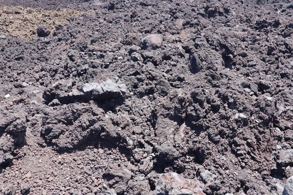 Primer Plano Del Paisaje Roca Volcánica Negra Kona Hawai —  Fotos de Stock