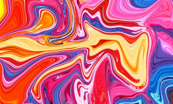 Pintura Fluida Abstracta Con Mezcla Colores Acrílicos Vibrantes — Foto de Stock