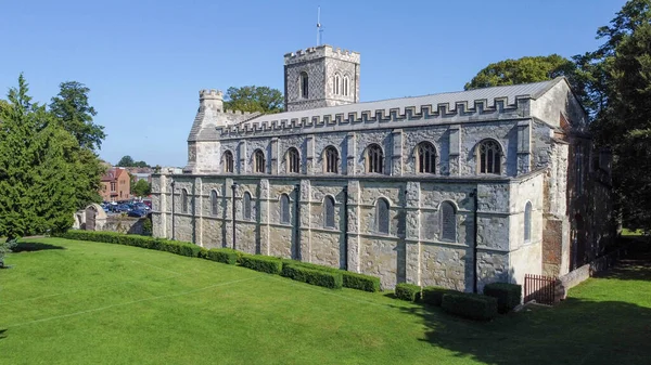 Dunstab Reino Unido Julho 2021 Uma Foto Alto Ângulo Igreja — Fotografia de Stock