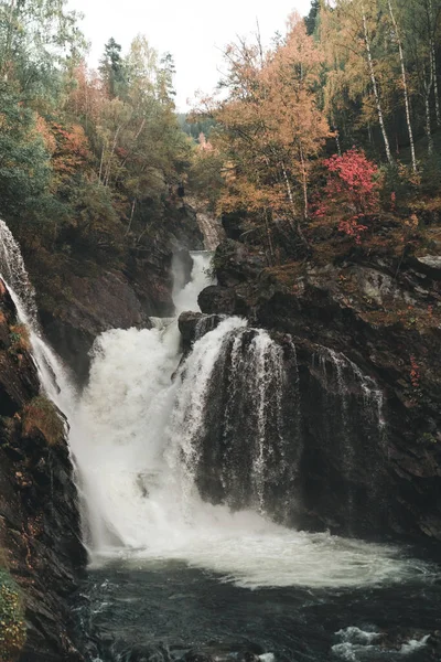 Vertical Shot Waterfall Beautiful Nature Voringfossen Norway — Stockfoto