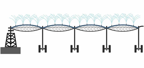 Ένα Σύστημα Άρδευσης Στάγδην Λευκό Φόντο — Φωτογραφία Αρχείου