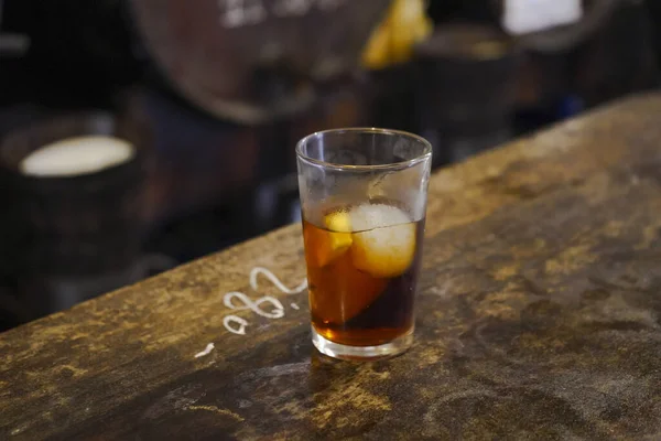 Mal Spanien Oktober 2020 Ein Glas Wermut Antigua Casa Guardia — Stockfoto