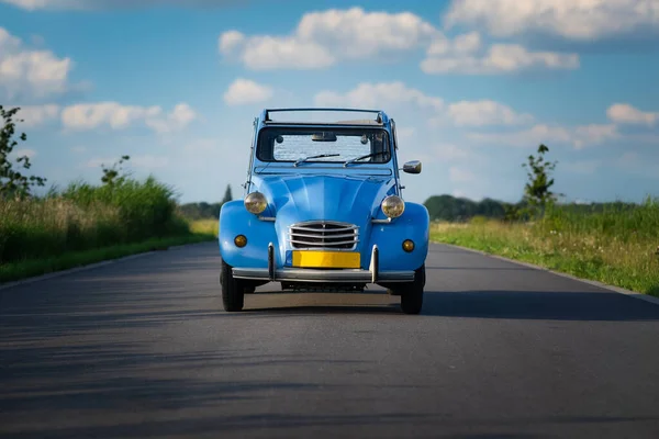 Zoetermeer Pays Bas Juil 2021 Une Citroën Bleue 2Cv Deux — Photo