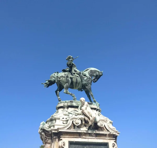 Die Statue Von Prinz Eugen Von Savoyen Budapest Ungarn Auf — Stockfoto