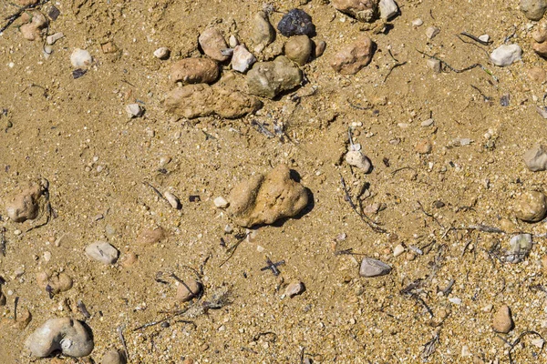 Eine Nahaufnahme Von Oben Aus Zufälligen Großen Und Kleinen Steinen — Stockfoto