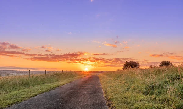 Mesmerizing Landscape County Road Sunset — Stock Photo, Image