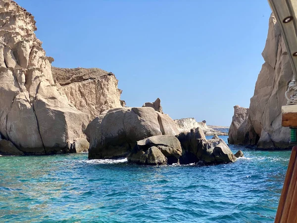 Paisaje Marino Con Rocas Sirena Foca Turquía — Foto de Stock