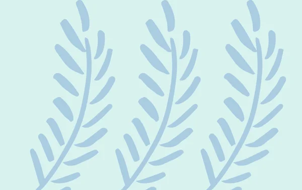 Een Eenvoudige Illustratie Van Planten Blauwe Kleur — Stockfoto