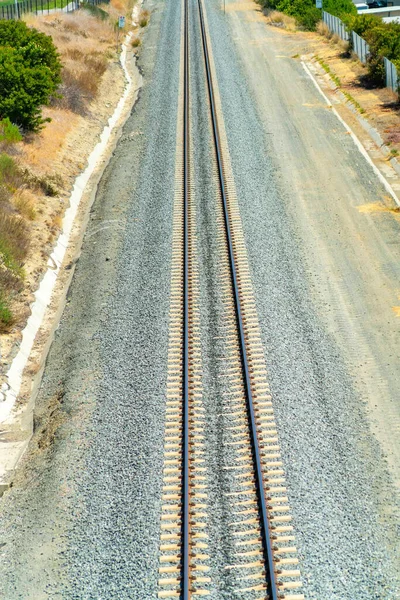 Demiryolunun Dikey Çekimi — Stok fotoğraf