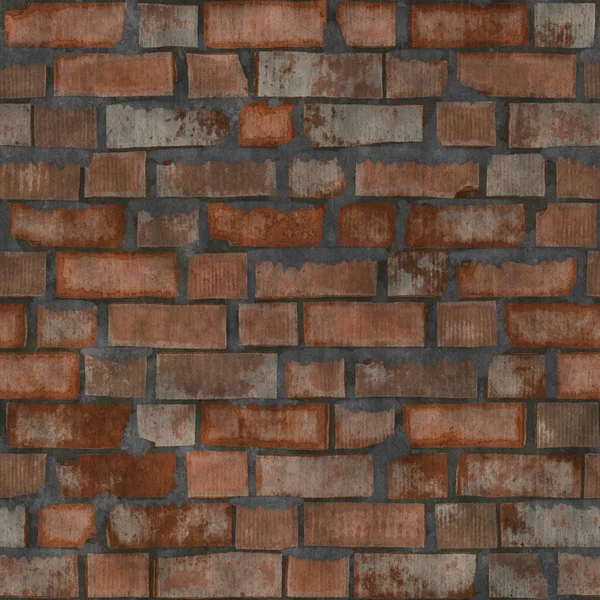 Orange Wet Brick Wall Background — Stock Photo, Image