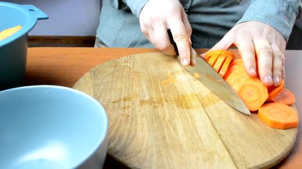 Cocina Alimentación Saludable Vegetariano Concepto Dieta Primer Plano Las Manos — Vídeos de Stock