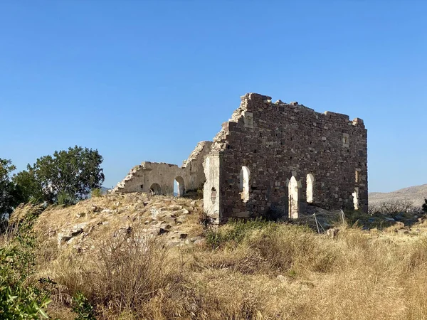 Las Ruinas Erythrae Una Antigua Ciudad Jónica Mimas Turquía —  Fotos de Stock