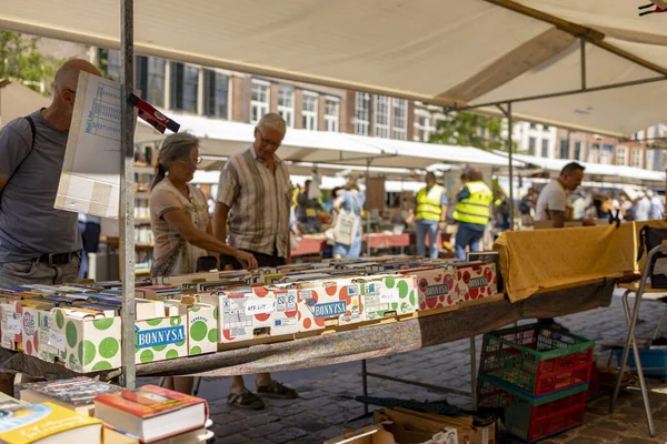 Zutphen Nederland Jul 2021 Stand Een Boekenbeurs Het Centrum Van — Stockfoto