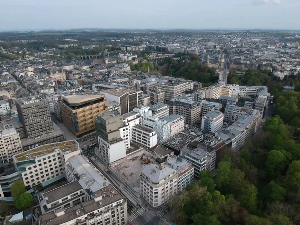 Повітряний Вид Люксембургу Під Хмарним Небом — стокове фото