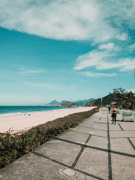 Rio Janeiro Brazil Június 2021 Függőleges Tájkép Strandról Rio Janeiro — Stock Fotó
