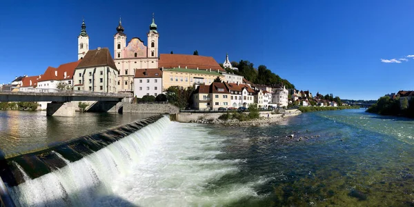 Kirche Michael Steyr Über Dem Fluss Oberösterreich — Stockfoto