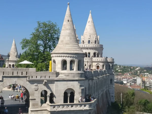 Budapest Ungern Apr 2019 Den Fantastiska Fiskarbastionen Härlig Vårdag — Stockfoto