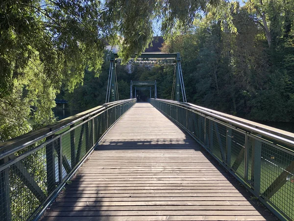 Bro Över Floden Steyr Steyr Oberösterreich — Stockfoto