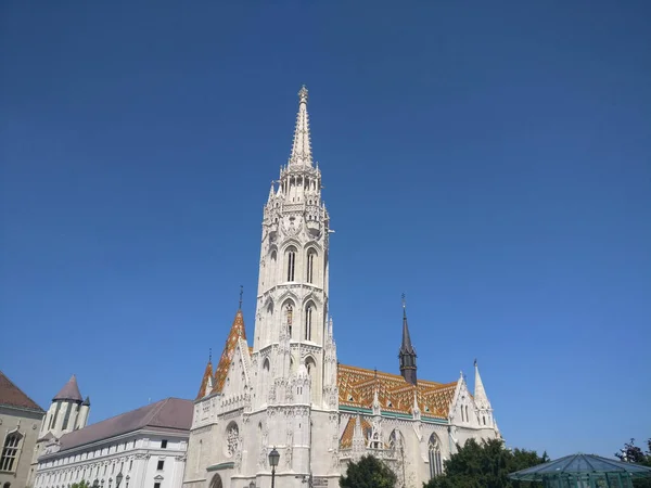 Budapest Maďarsko Dubna 2019 Krásný Kostel Matyáše Budapešti Denního Světla — Stock fotografie