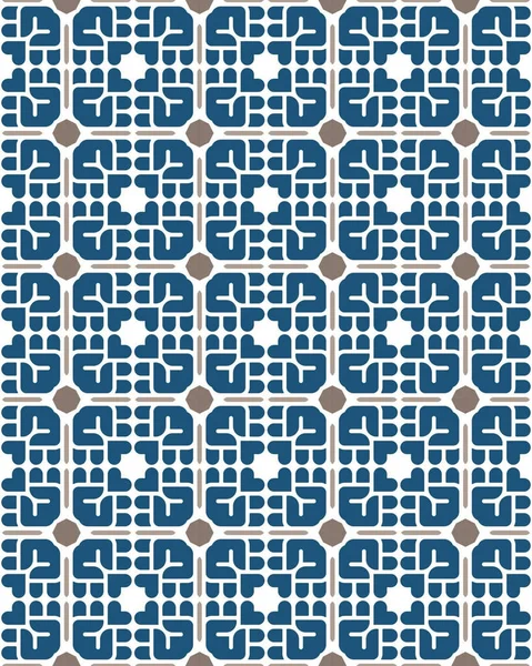 Seamless Repeat Patten Gray Dots Blue White Rectangles — 스톡 사진