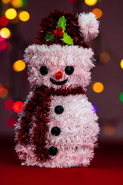 Bokeh Işıkları Efektli Dikey Noel Süslemeleri — Stok fotoğraf