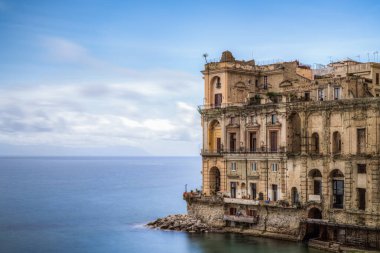 Historic building Palazzo Donn'Anna in Naples, Italy clipart