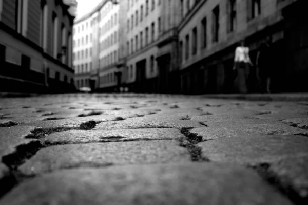Серый Снимок Тротуара Открытом Воздухе — стоковое фото