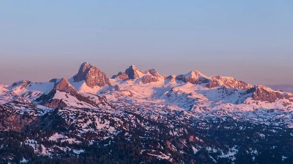 Cordillera Idílica Austria Durante Amanecer —  Fotos de Stock