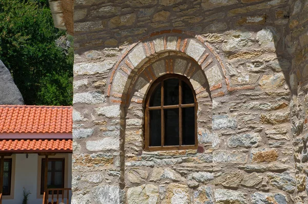 Bizans Taş Manastırı Evangelistria Manastırı Annunciation Manastırı Skiathos Adası Kuzey — Stok fotoğraf