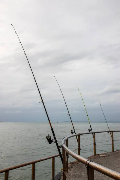 Fishing Rod Sea Gulf Thailand — Stockfoto