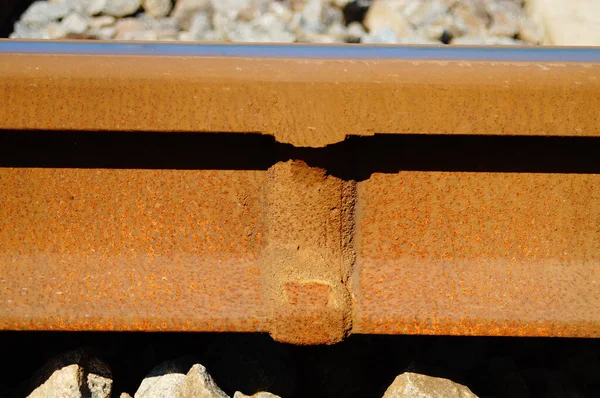 Thermite Welding Seam Underground Track Frankfurt Germany — Stock Photo, Image