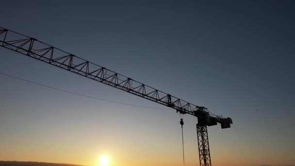 Construction Site Cranes Crane — Stock Video