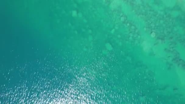 Повітряний Вид Море Острів Середземноморського Океану Сонце Велика Глибина — стокове відео