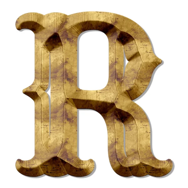 Золотой Алфавит Буква Дизайн Белом Фоне — стоковое фото
