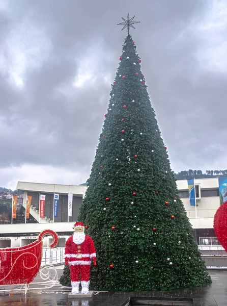 Sarajevo Bosnia Herzegovina Julio 2021 Hermosas Decoraciones Año Nuevo Centro — Foto de Stock