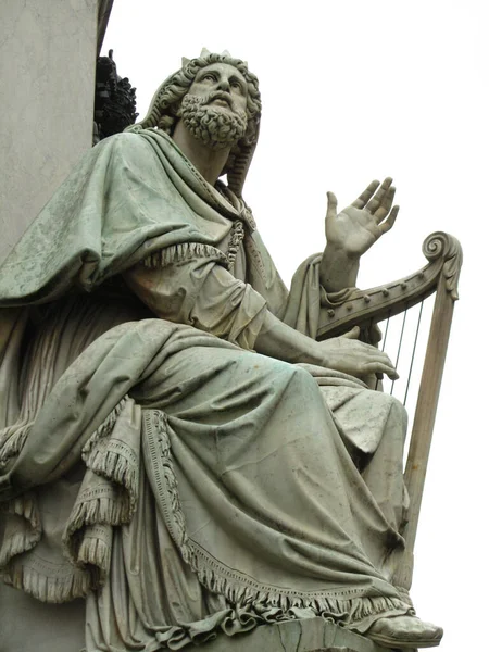 Řím Itálie 2014 Svislý Záběr Sochy Krále Davida Koncepce Náměstí — Stock fotografie
