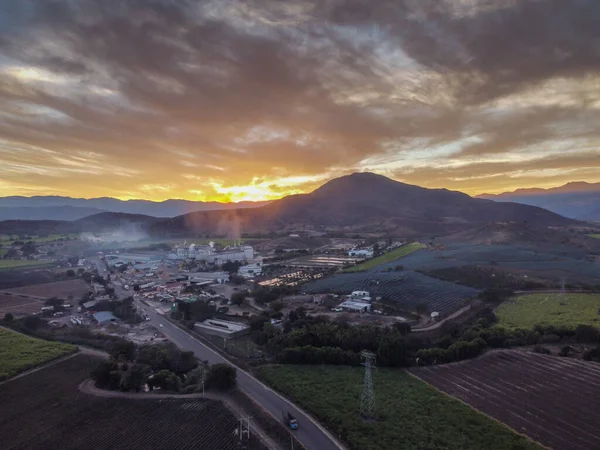 Eine Wunderschöne Landschaft Von Tonaya Tuxcacuesco Jalisco Bei Sonnenuntergang — Stockfoto