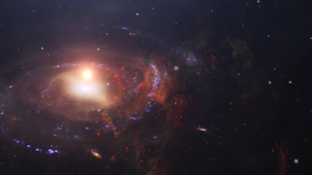 Güzel Bir Nebula Uzayın Derinliklerinde Yıldızlar Görüntünün Unsurları Nasa Tarafından — Stok video