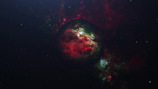 Νεφέλωμα Και Αστέρια Στο Διάστημα Στοιχεία Αυτής Της Εικόνας Που — Αρχείο Βίντεο