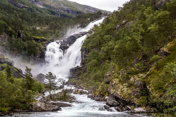 Paysage Norvège Cascades Husedalen Kinsarvik Hardangervidda Hordaland — Photo