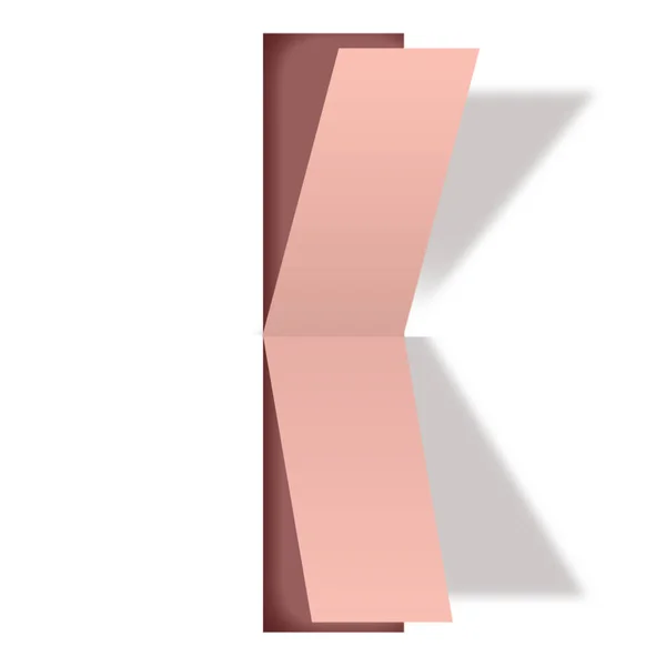 Рендеринг Абстрактной Розовой Буквы Алфавита Выделил Белом Фоне — стоковое фото