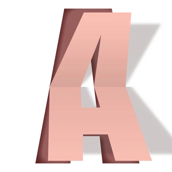 Renderowanie Abstrakcyjnej Różowej Litery Alfabetu Izolowane Białym Tle — Zdjęcie stockowe