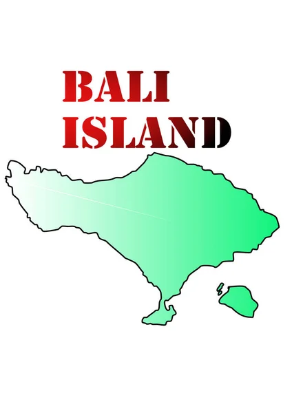 Ícone Silhueta Ilha Bali Isolado Fundo Branco — Fotografia de Stock