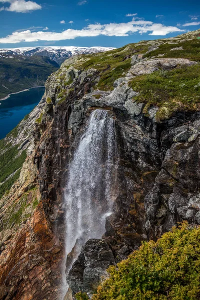 Bonito Paisaje Trolltunga Noruega — Foto de Stock